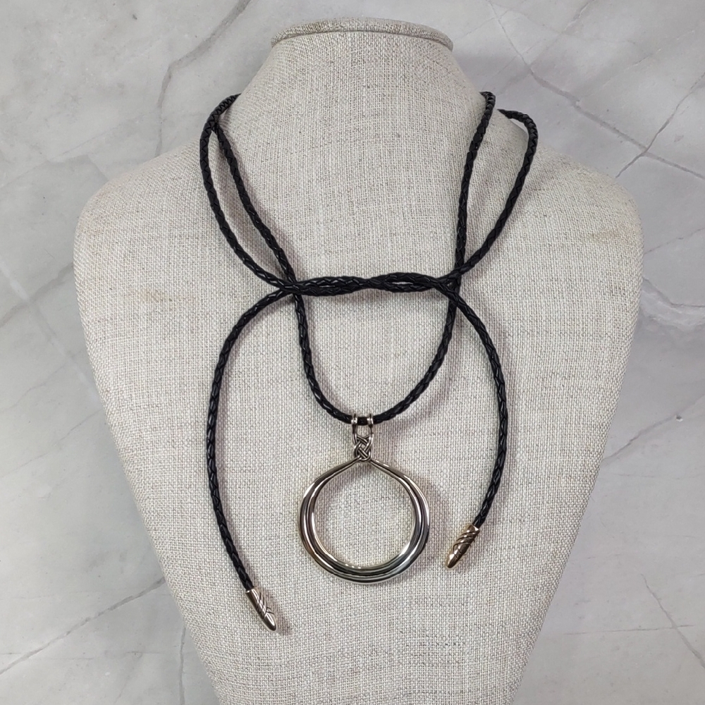 Brighton "Interlock Circle" Goldtone Lariat Necklace